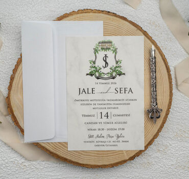 Invitatie de nunta clasica vintage 9343