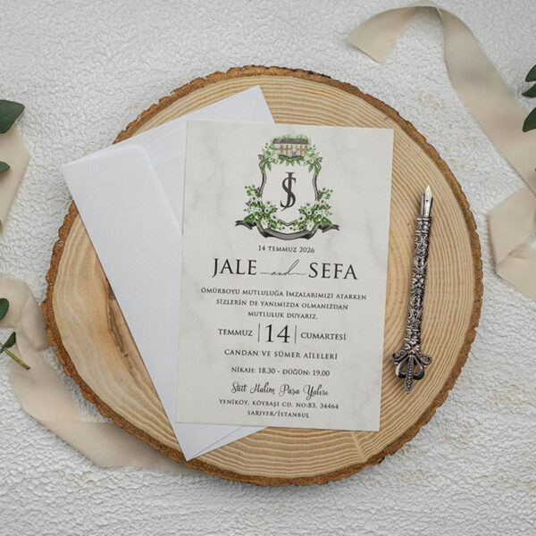 Invitatie de nunta clasica vintage 9343 - imagine 2