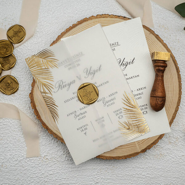 Invitatie de nunta cu foaie de calc 9328 - imagine 2