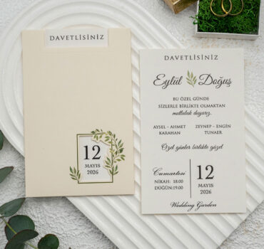 Invitatie de nunta cu frunze 9271