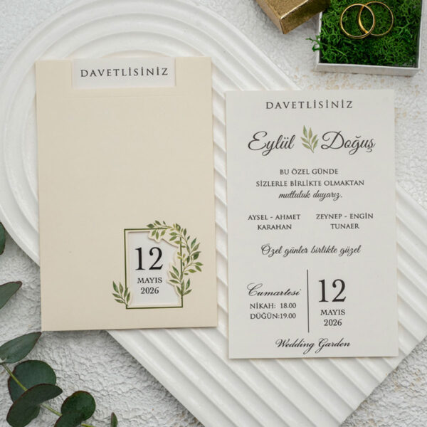 Invitatie de nunta cu frunze 9271
