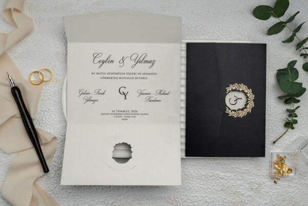 Invitatie de nunta eleganta 9318 - imagine 2