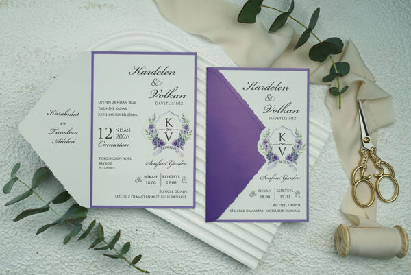 Invitatie de nunta eleganta 9351 - imagine 2