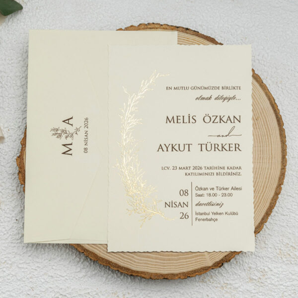 Invitatie de nunta eleganta florala 9229