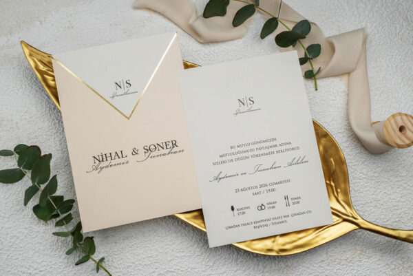 Invitatie de nunta eleganta florala 9257 - imagine 2
