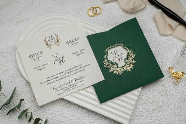 Invitatie de nunta eleganta florala 9283 - imagine 2