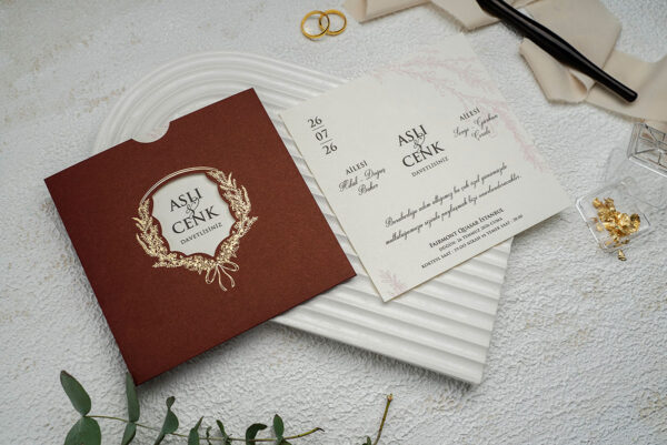 Invitatie de nunta eleganta florala 9288 - imagine 2