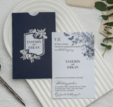 Invitatie de nunta eleganta florala 9299