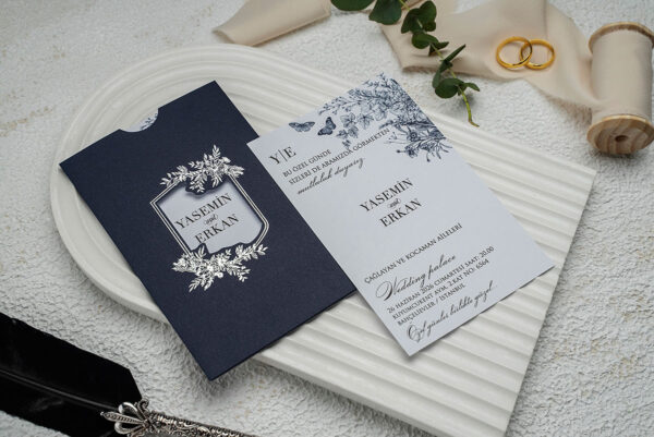 Invitatie de nunta eleganta florala 9299 - imagine 2