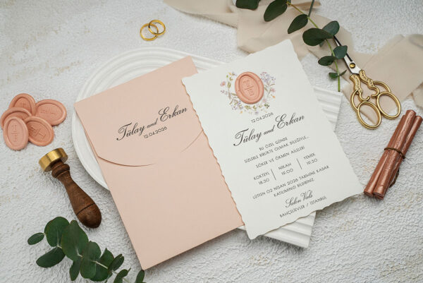 Invitatie de nunta eleganta florala 9322 - imagine 2
