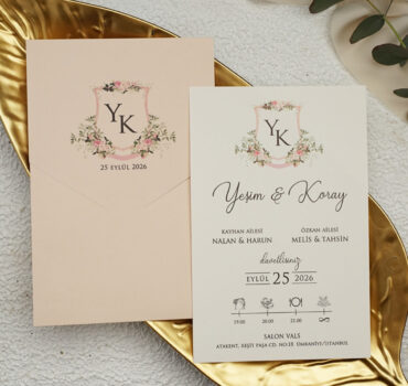 Invitatie de nunta eleganta florala 9324