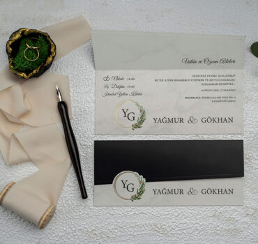 Invitatie de nunta eleganta florala 9335