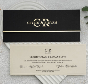 Invitatie de nunta eleganta moderna 9259