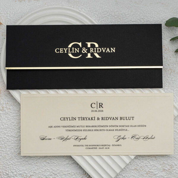 Invitatie de nunta eleganta moderna 9259