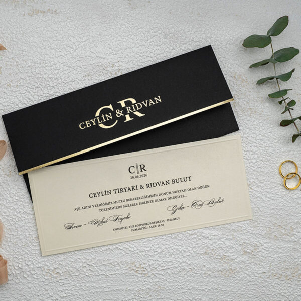 Invitatie de nunta eleganta moderna 9259 - imagine 2