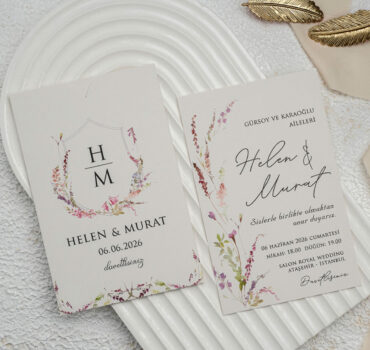 Invitatie de nunta florala 9268