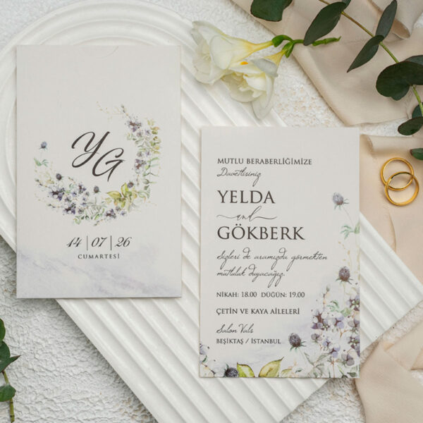 Invitatie de nunta florala 9292