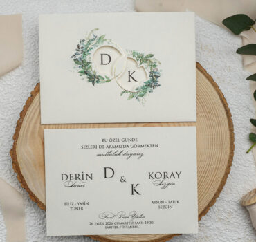 Invitatie de nunta florala 9293