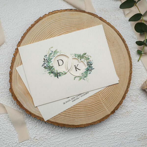 Invitatie de nunta florala 9293 - imagine 2