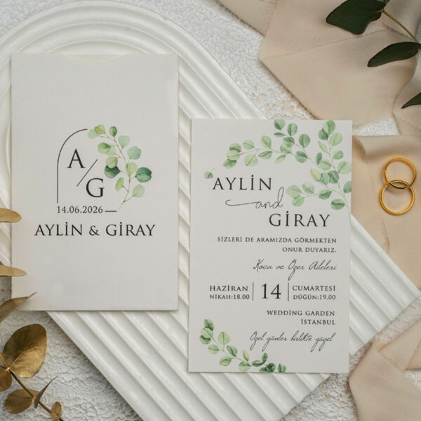 Invitatie de nunta florala 9294