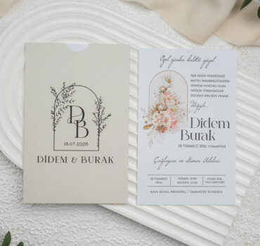 Invitatie de nunta florala 9298