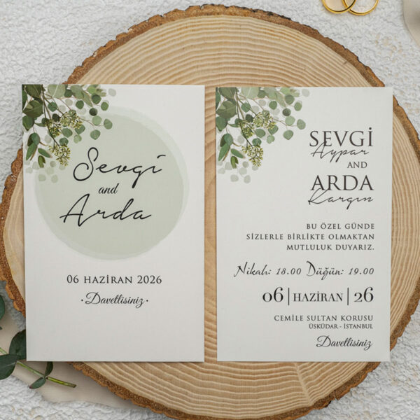 Invitatie de nunta florala 9302