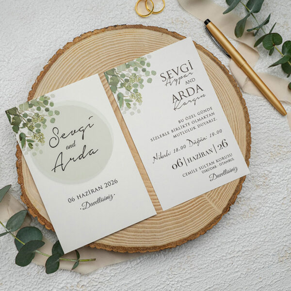 Invitatie de nunta florala 9302 - imagine 2