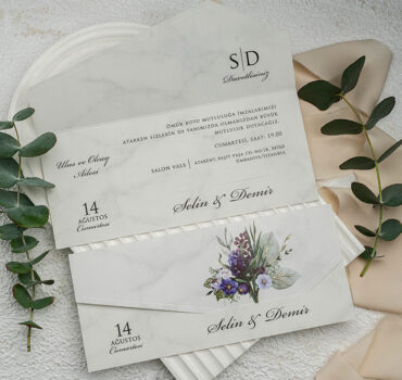 Invitatie de nunta florala 9315