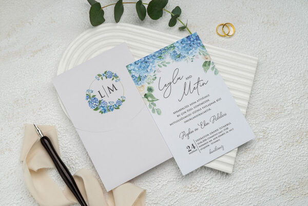 Invitatie de nunta florala 9327 - imagine 2