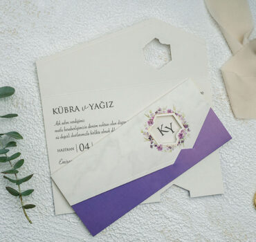Invitatie de nunta florala 9331