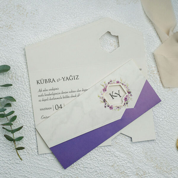 Invitatie de nunta florala 9331