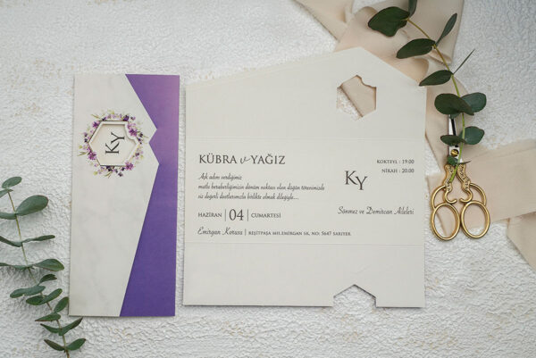 Invitatie de nunta florala 9331 - imagine 2