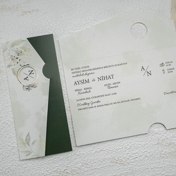 Invitatie de nunta florala 9332