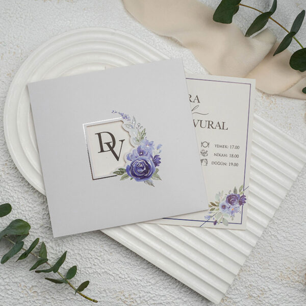 Invitatie de nunta florala 9333