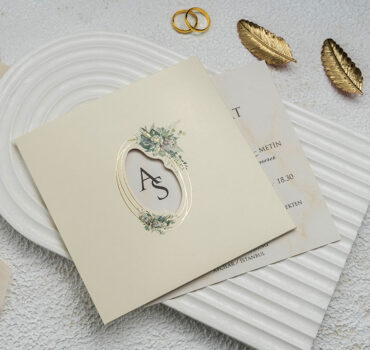 Invitatie de nunta florala 9334