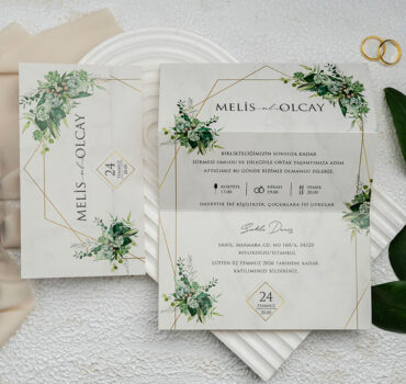 Invitatie de nunta florala 9348