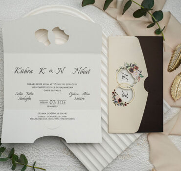 Invitatie de nunta florala 9353