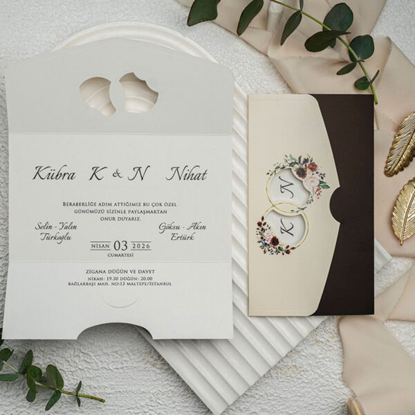 Invitatie de nunta florala 9353