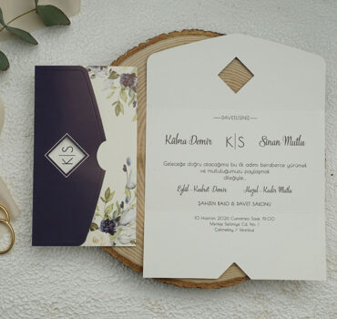Invitatie de nunta florala 9354