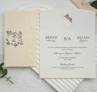 Invitatie de nunta florala 9355