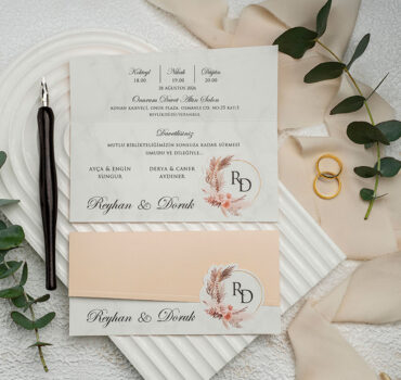 Invitatie de nunta florala 9362