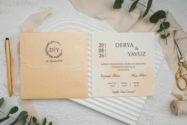 Invitatie de nunta moderna 9306 - imagine 2