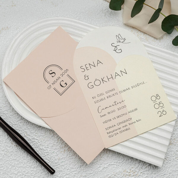 Invitatie de nunta moderna 9357 - imagine 2