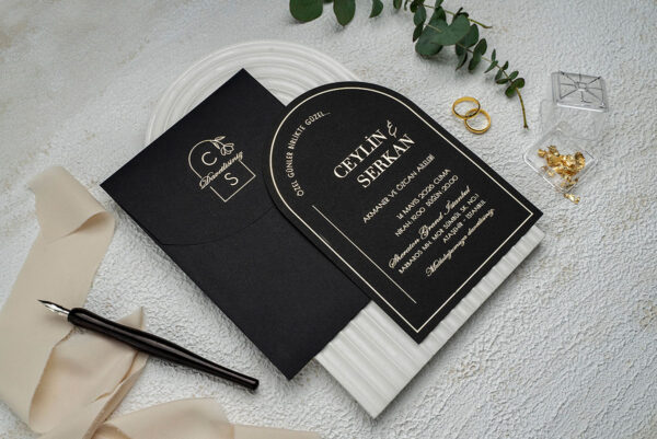 Invitatie de nunta moderna 9373 - imagine 2