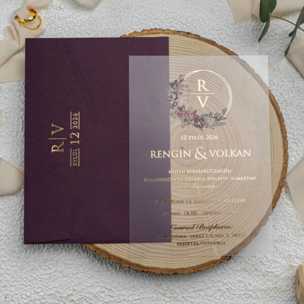 Invitatie de nunta plexiglas 9267