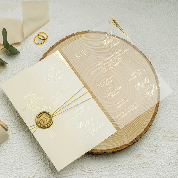 Invitatie de nunta plexiglas 9277 - imagine 2