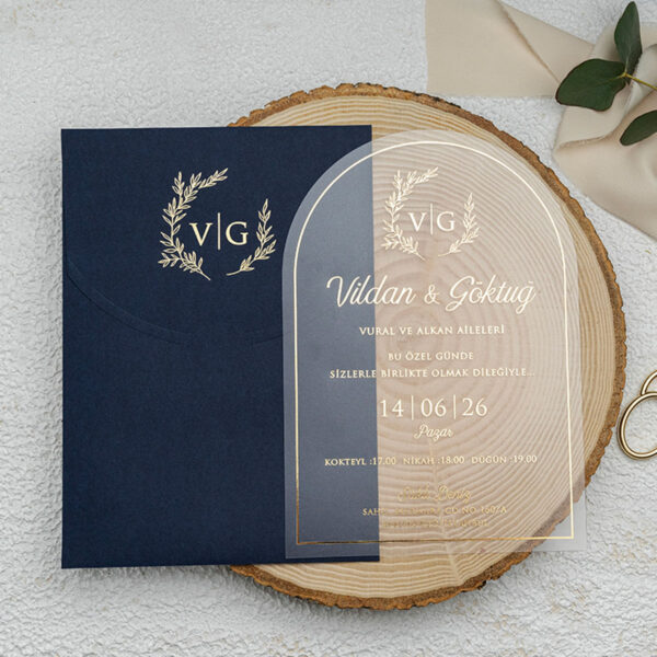 Invitatie de nunta plexiglas 9311