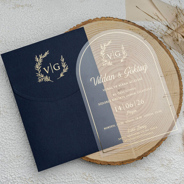 Invitatie de nunta plexiglas 9311 - imagine 3