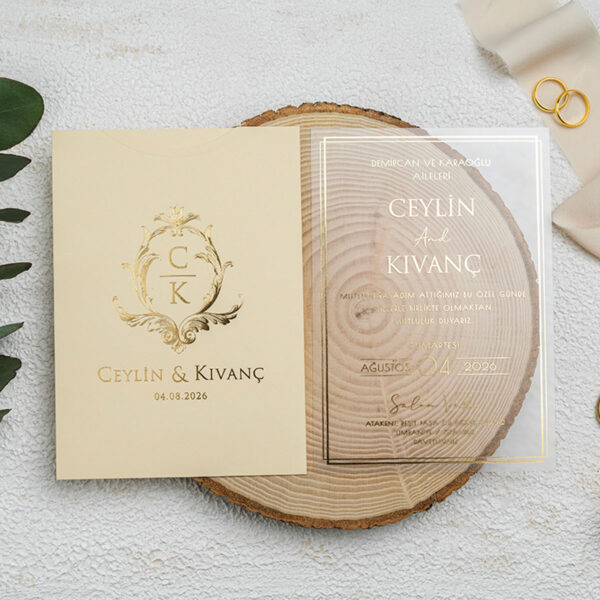 Invitatie de nunta plexiglas 9316