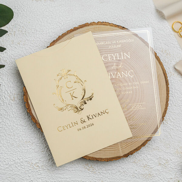 Invitatie de nunta plexiglas 9316 - imagine 2